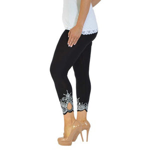 Hot Good Quality Women Leggings Casual Slim Print Ankle Length Legging Underpants Plus Size Female Leggings 5XL Black White Grey