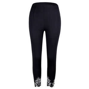 Hot Good Quality Women Leggings Casual Slim Print Ankle Length Legging Underpants Plus Size Female Leggings 5XL Black White Grey