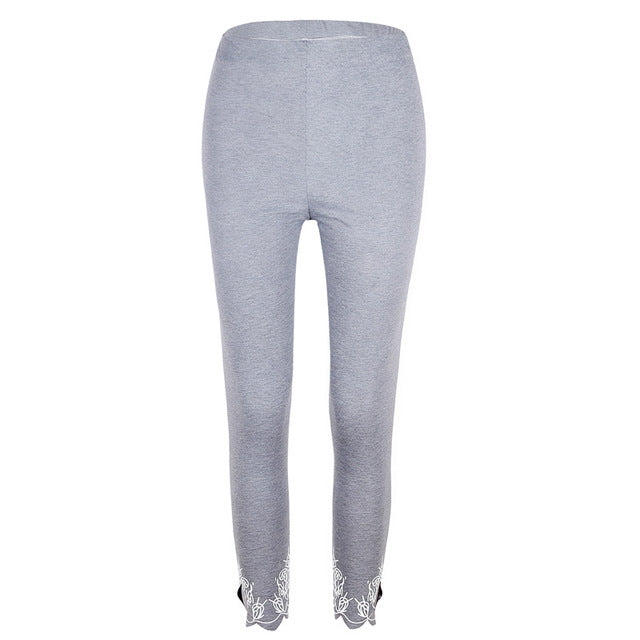 Hot Good Quality Women Leggings Casual Slim Print Ankle Length Legging Underpants Plus Size Female Leggings 5XL Black White Grey