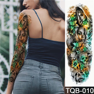 Large Arm sleeve Tattoo Waterproof temporary tattoo
