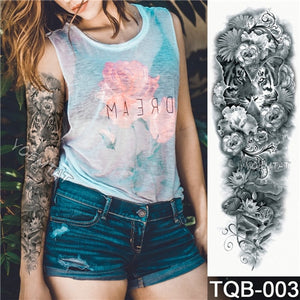 Large Arm sleeve Tattoo Waterproof temporary tattoo