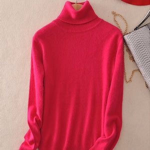 Cashmere Sweater Women Turtleneck Women's Plus Size Knitted