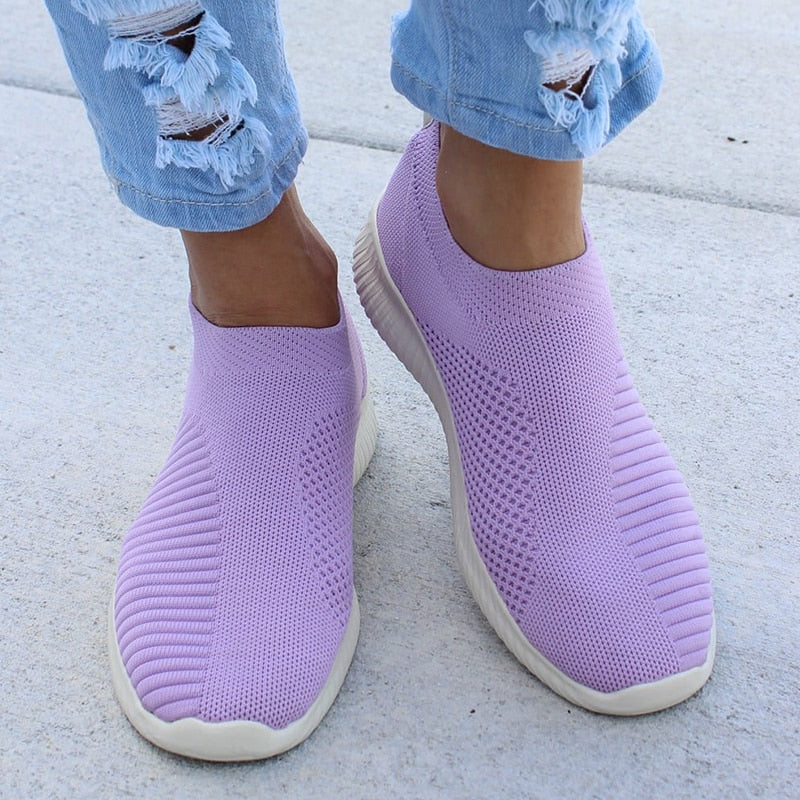 Sneakers Women Stretch Fabric Socks Shoes