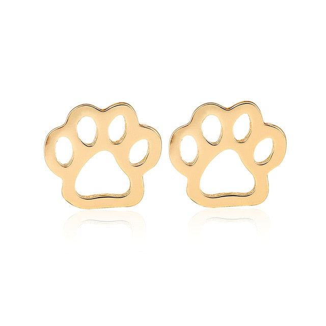 Jisensp Hollow Pet Paw Footprint Bracelets Shellhards Cute Animal Tassut Cat Dog Love Heart Charm Bracelet for Women pulseras