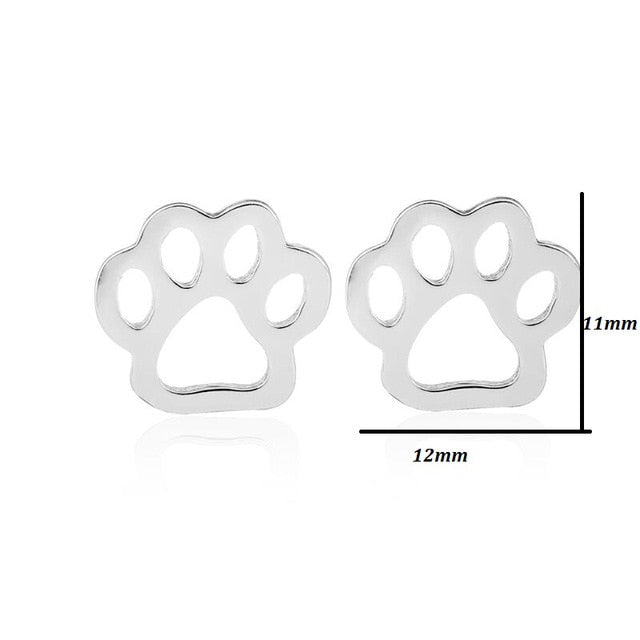 Jisensp Hollow Pet Paw Footprint Bracelets Shellhards Cute Animal Tassut Cat Dog Love Heart Charm Bracelet for Women pulseras