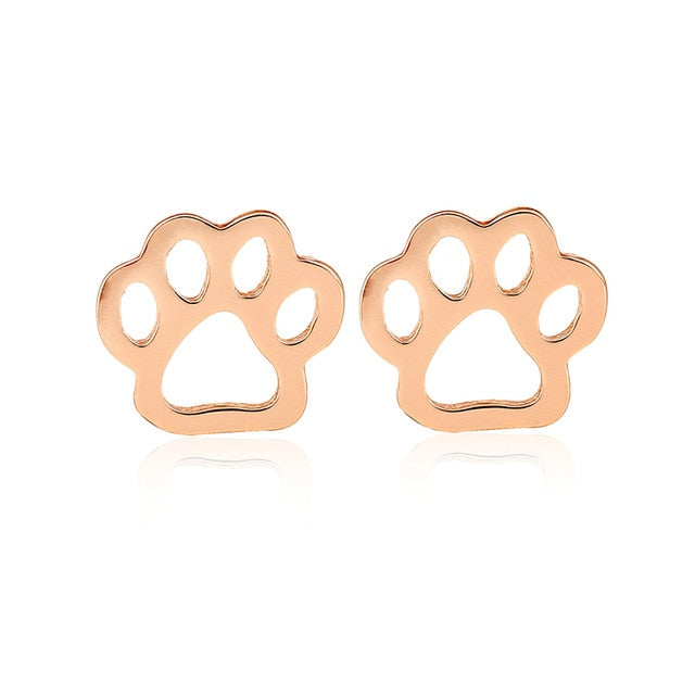 Jisensp Hollow Pet Paw Footprint Bracelets Shellhards Cute Animal Tassut Cat Dog Love Heart Charm Bracelet for Women pulseras